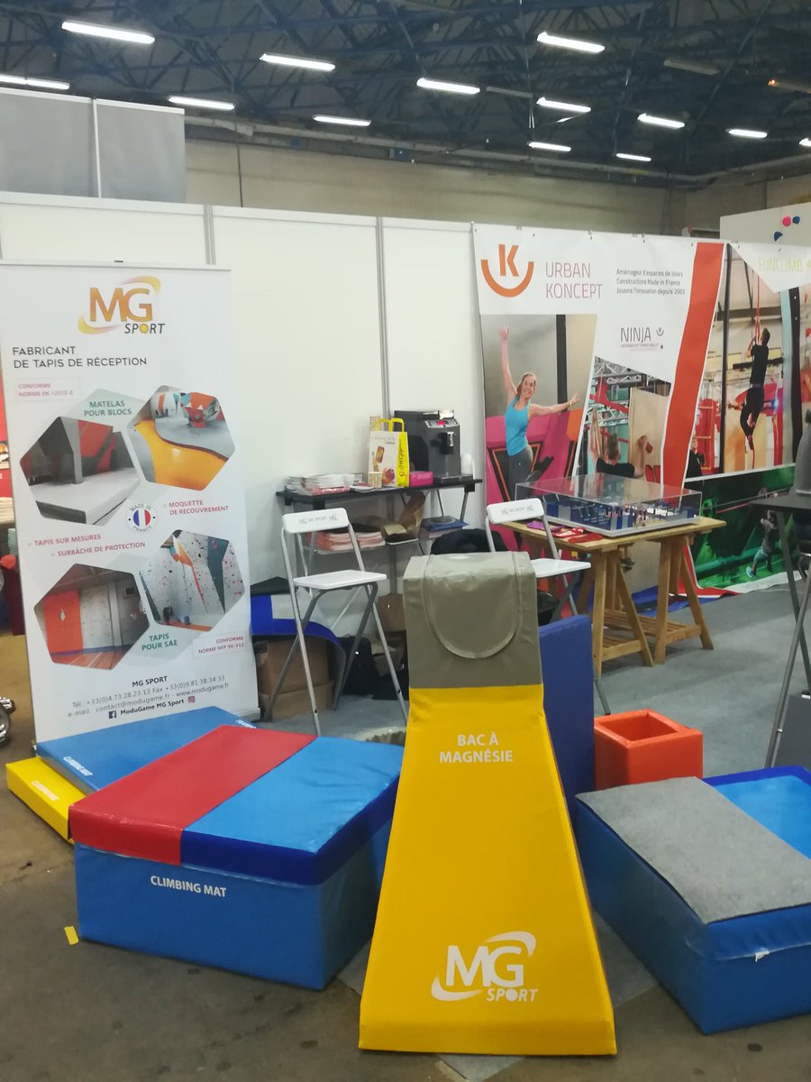 MG Sport , présent au 1 er Salon de l'Escalade à Lyon jusqu'à dimanche, Espace Double mixte sur le campus de l'INSA