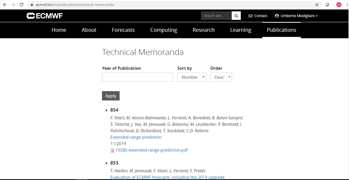 UModigliani's tweet image. Interested to learn more on the latest @ECMWF research and forecast developments! Read the #ECMWFtechmemo ecmwf.int/en/publication… Over 800 of them in the last 40 years! All freely accessible online!