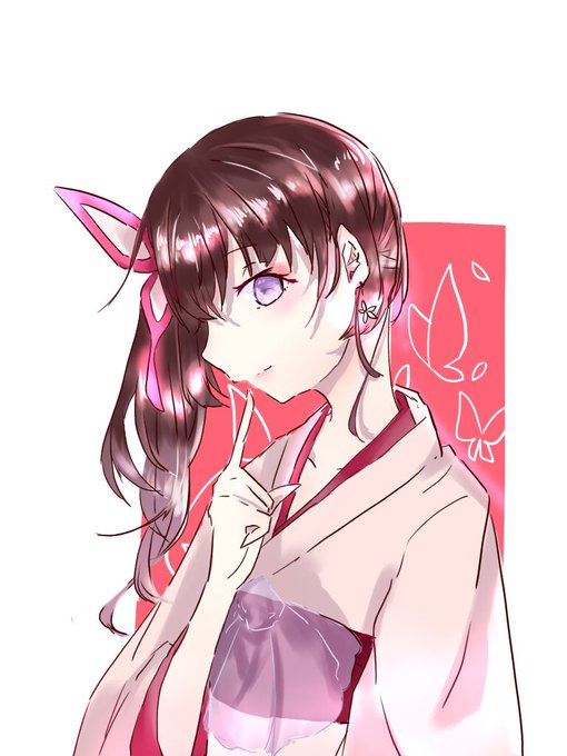 忮柳さんがTwitterに投稿した栗花落カナヲ(鬼滅の刃)のイラスト。