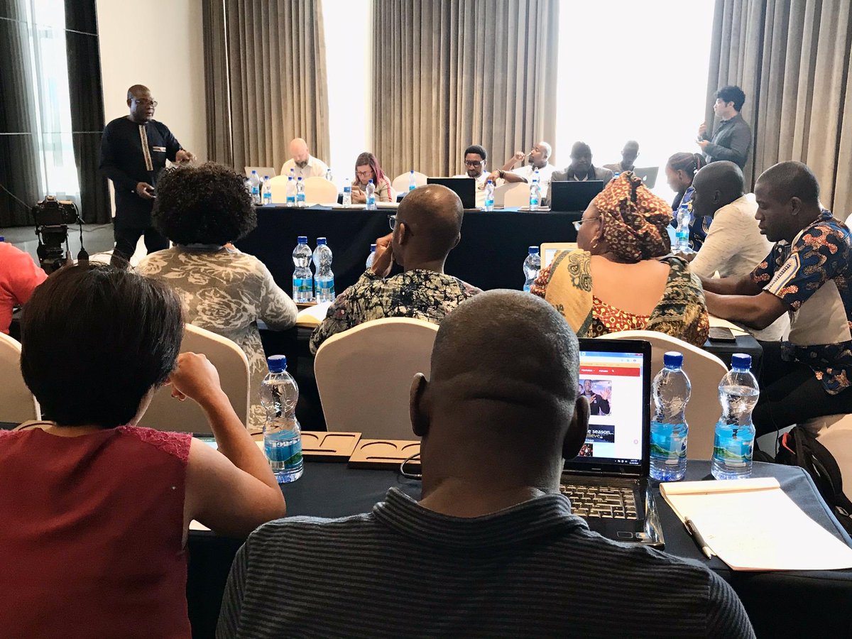 ITCNews Happening now: training of African journalists on global trade. ChizemaRongai of _AfricanUnion briefs on industrialization and the #AfCFTA. Programme organized ahead of #WEDF19 by ITC, African Union, Trade_EU and EIF4LDCs.