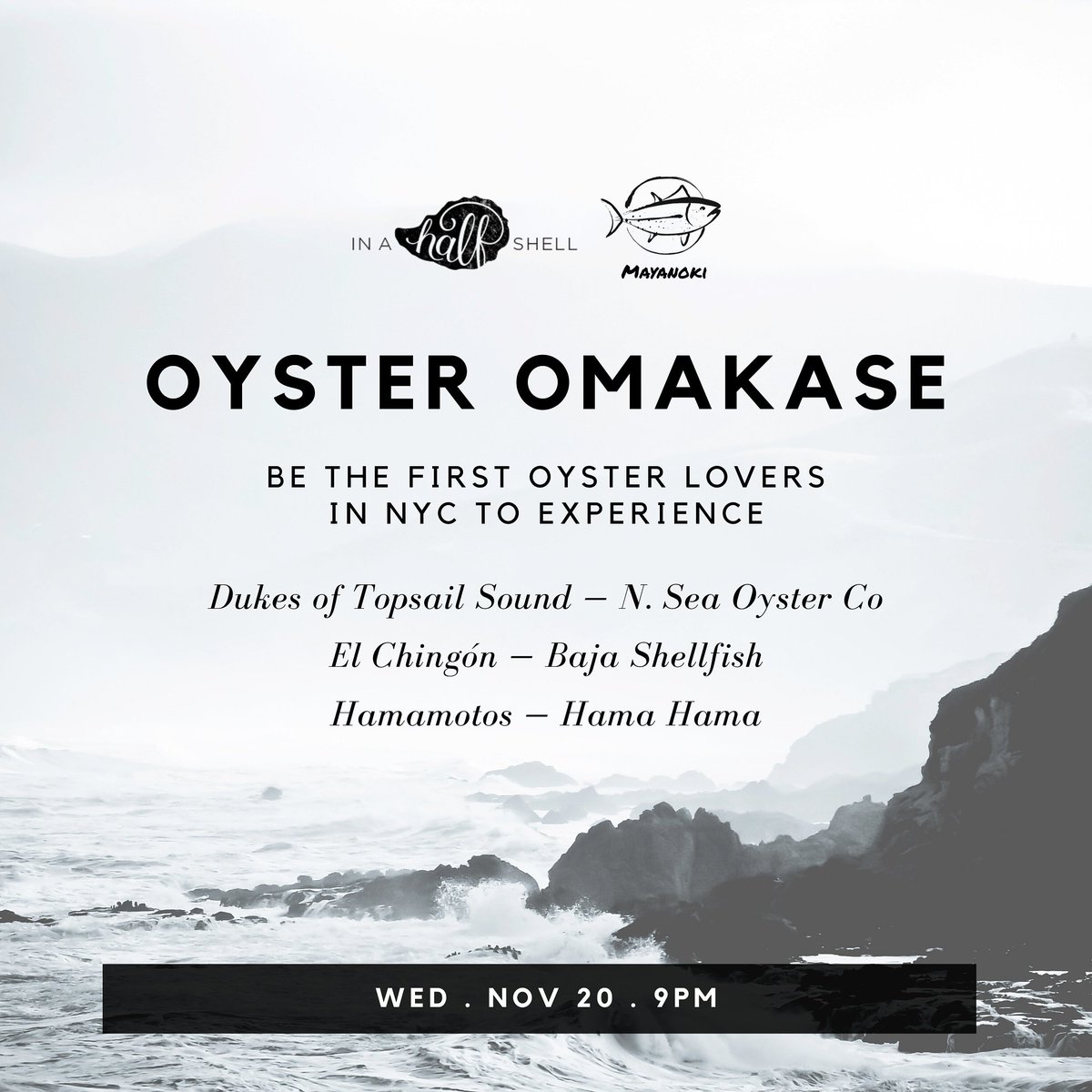 If I weren't co-hosting this event with @mayanoki I would totally be booking tickets asap. 🤣 This is a true oyster lover's kind of event!! Only 8 seats available. DM me for details.