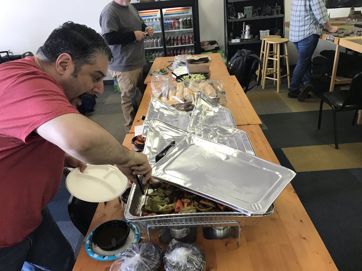 GrognardStore's tweet image. Lots of demo games going on! 
Come play some games and Eat Some Beef!!!!