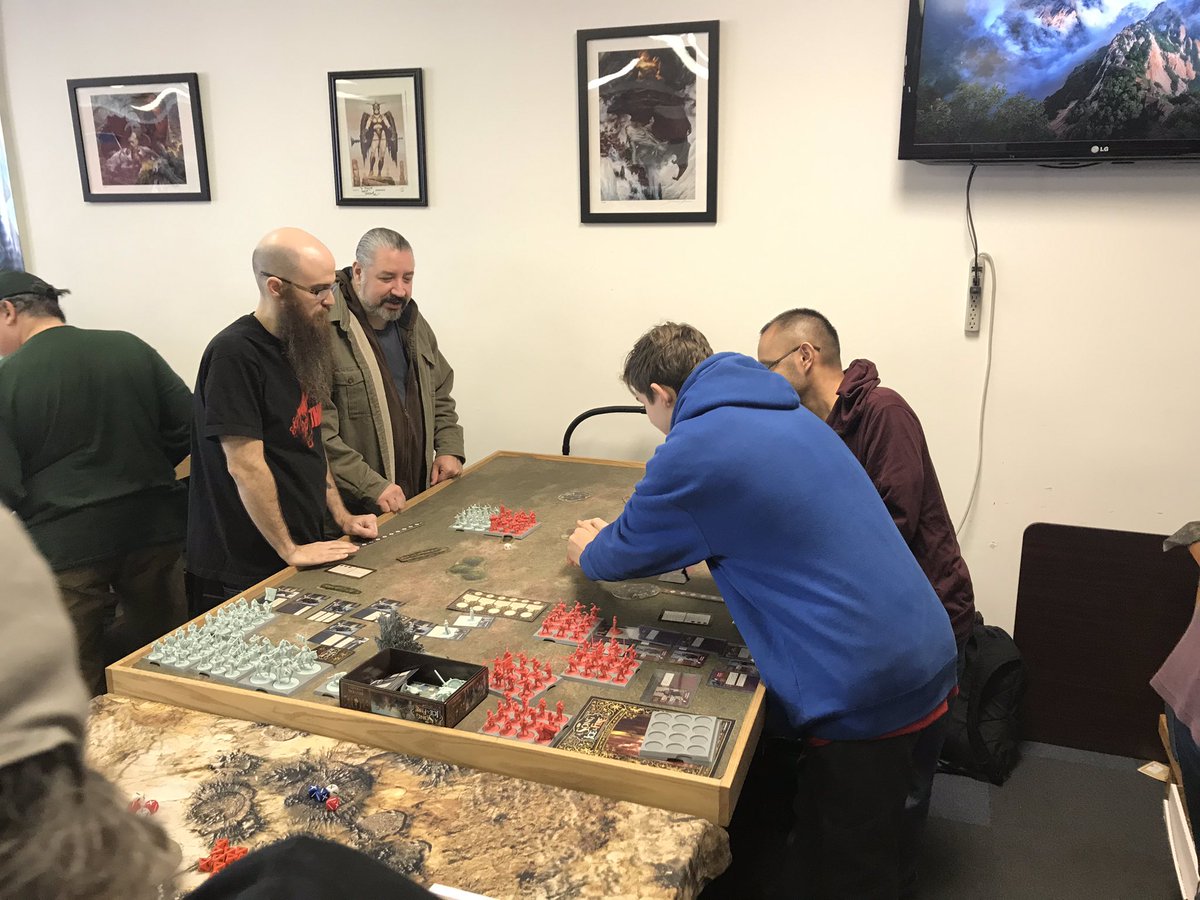GrognardStore's tweet image. Lots of demo games going on! 
Come play some games and Eat Some Beef!!!!