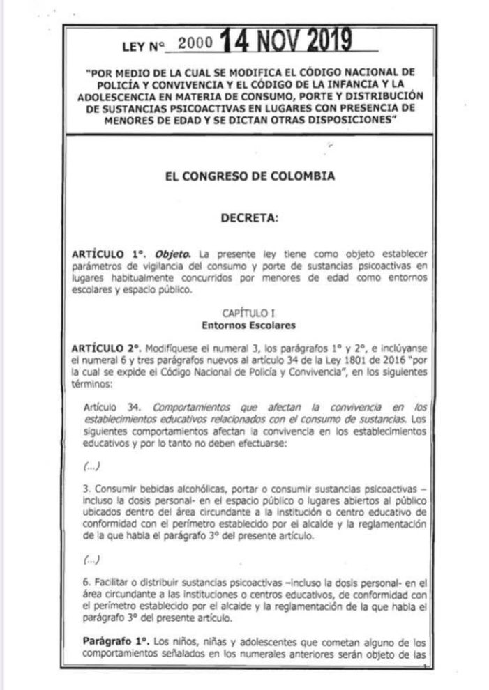 MarcoAcostaR's tweet photo. Que buena noticia !
Felicitaciones @CarlosAcostaCJL coautor de la #Ley2000 #SeguimosAvanzando; en mi Gestión y desde el @ConcejoDeBogota estrictamente velaremos por el cumplimento de esta nueva ley.
Los parques son para nuestros niños, espacio público #LibreDeDrogas https://t.co/2jwmWi8dNx