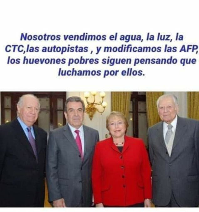 fedoraletelier's tweet photo. @FafuC @CamaraDiputados @CamaraSenadores @senadorquintana @DiputadosRN @diputadosudi @gteillier @KarlaEnAccion Mediante Leyes y a espaldas de la Ciudadanía, beneficiaron a Grandes Inversionistas y Transnacionales. Y ahora se quejan de la Constitución de Pinochet ❓
#Lagos hizo cambios a Constitución 2005❗️ juzguen Uds. Qué o A Quienes favoreció❗️
https://t.co/tModgJ1iuW https://t.co/jl5yI0YmDf