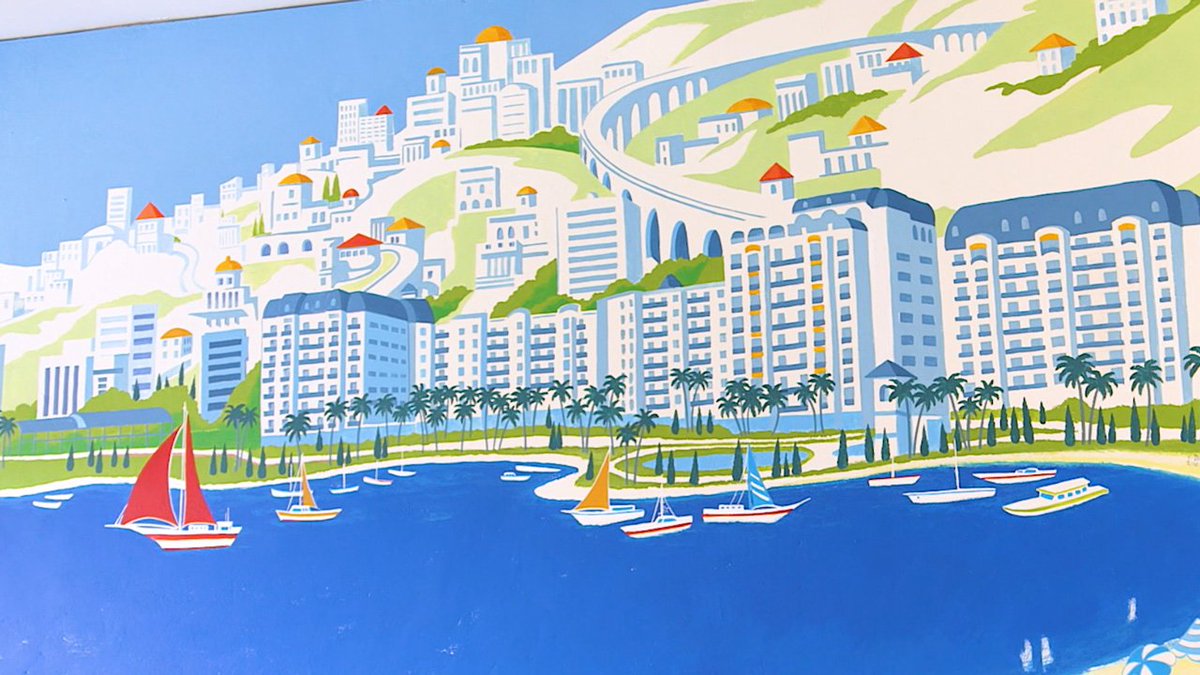 DisneyParks's tweet photo. VIDEO: Get a sneak peek at the making of the Mediterranean-inspired feature mural at Bar Riva at Disney’s Riviera Resort! https://t.co/wUK3ZlCQaS https://t.co/5SHI9LzEph