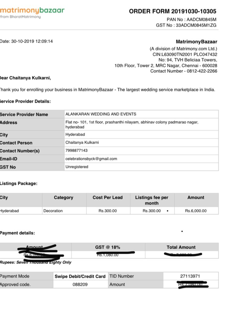 AlankaranEvents's tweet image. #bharatmatrimony #matrimonybazaar you have signed up our account for lead generation from day of sign up your team became irresponsible to activate rather they were busy in just closing and collecting payments. Is for this you have your team Or to generate business for your clien