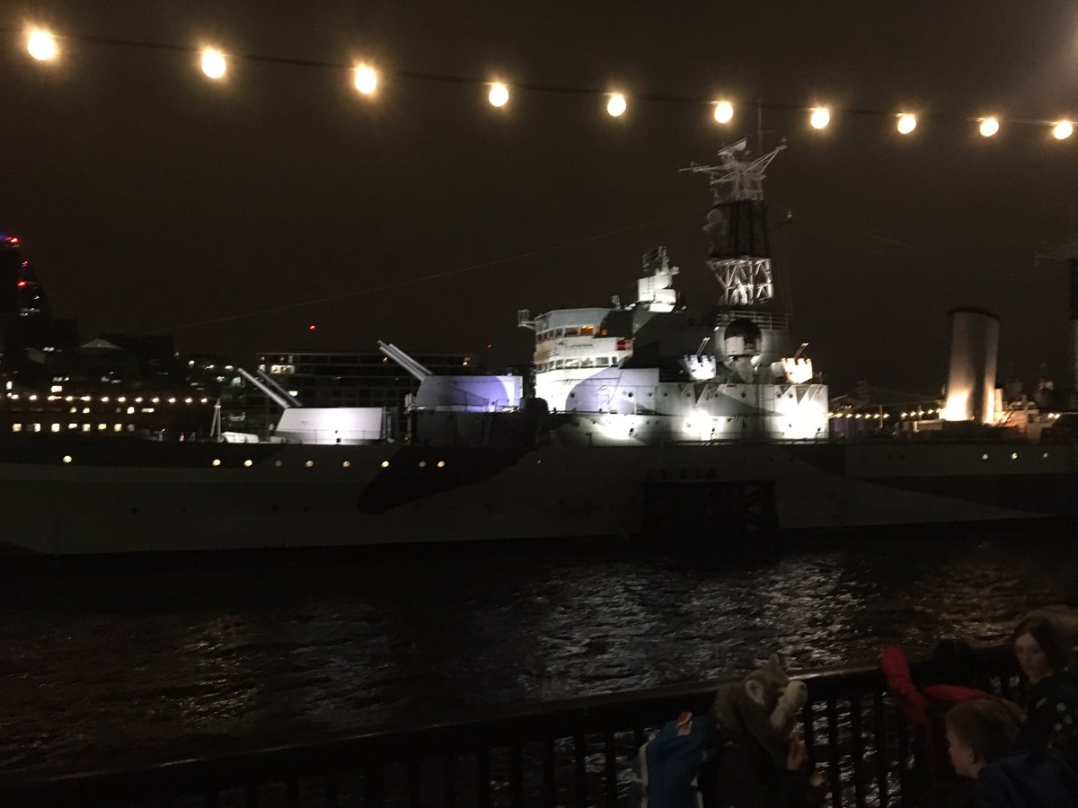 We have arrived at HMS Belfast and it’s a lovely evening. Looking forward to boarding this historic landmark <a href="/I_W_M/">Imperial War Museums</a> <a href="/HMSB_Events/">HMS Belfast Events</a> <a href="/UKScouting/">UKScouting</a>