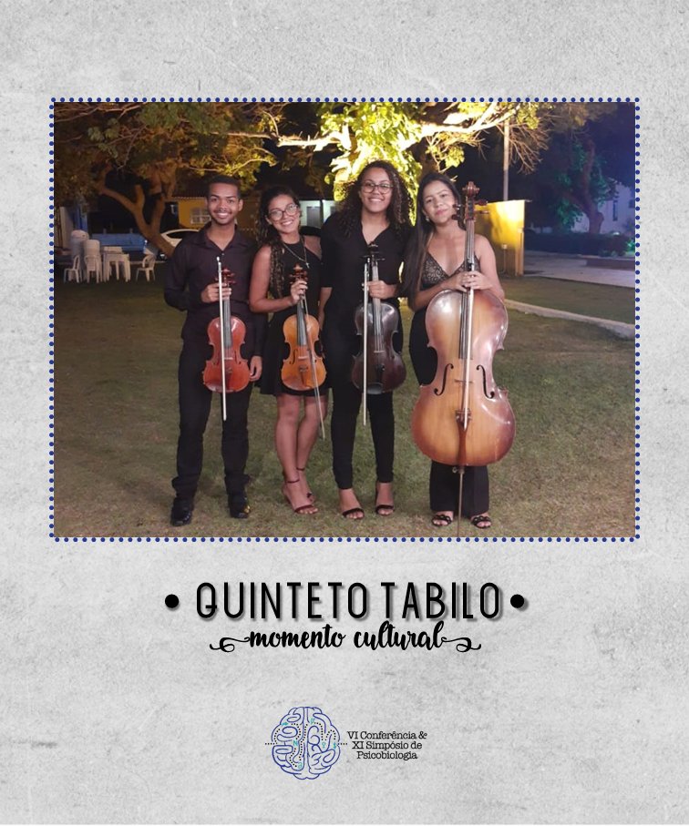 simpsicobio's tweet photo. ● Momento Cultural ●
O Quinteto Tabilo, é composto por jovens da cidade de Luís Gomes-RN, atualmente alunos da Escola de música da UFRN. O repertório do quinteto é composto por músicas Armoriais e Regionais.
#Psicobiologia
#Simpsicobio
#CienciaUFRN https://t.co/7hpPaGqHVR