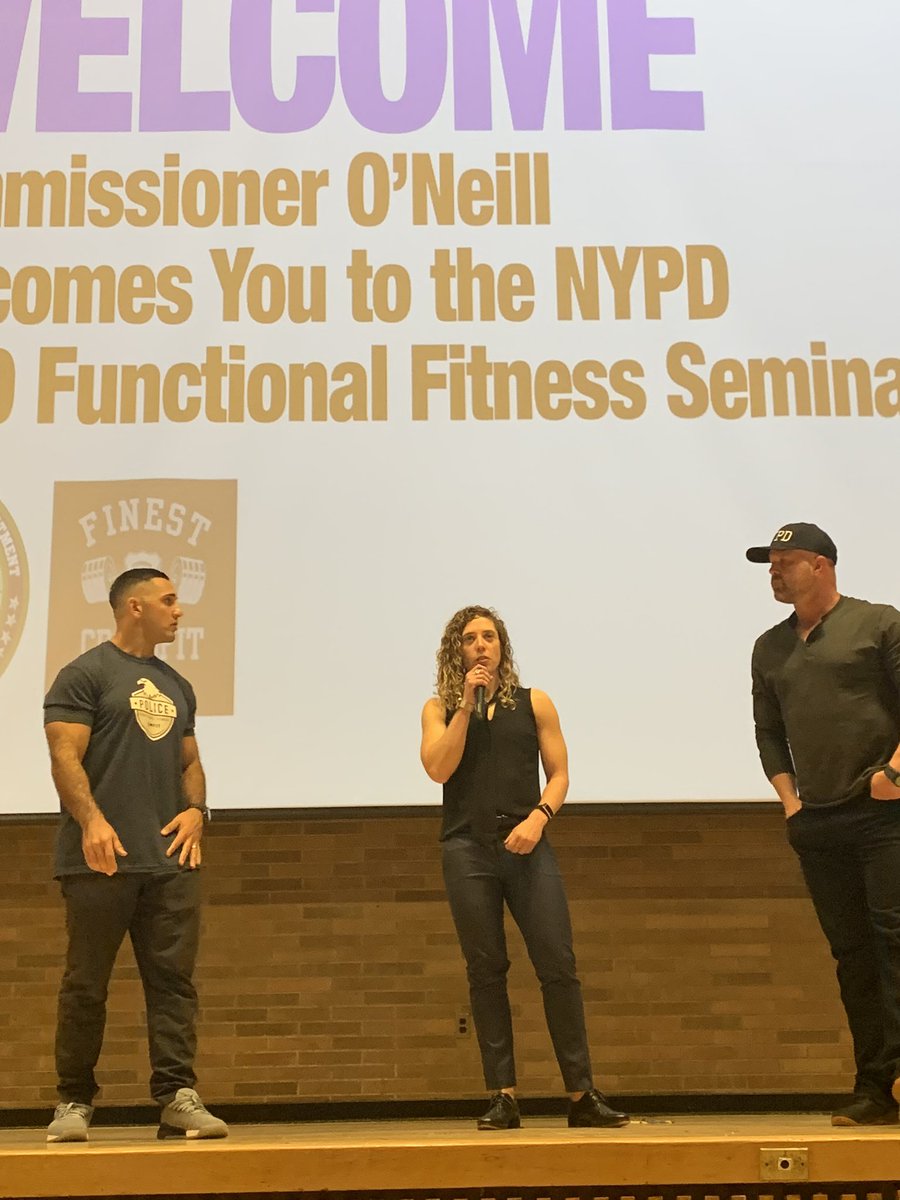 AmyWestMD's tweet photo. Thank you @NYPDCrossFit for inviting me to speak at the First Annual Functional Fitness Seminar with @thereadystate and @JasonKhalipa -starting the conversation about using fitness as a tool to combat chronic disease and disability in the law enforcement community https://t.co/udDwaEZu0y