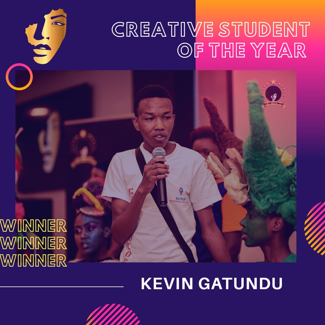 TAHAawards's tweet photo. Normal is relative. What is normal for a spider is chaos for the fly. 
Presenting your CREATIVE STUDENT OF THE YEAR : Kevin Gatundu. 

#TAHA2019
#ExploringImagination 
#TheAfroHairAwards 
@MovenpickNRB https://t.co/EIow3xQP7z