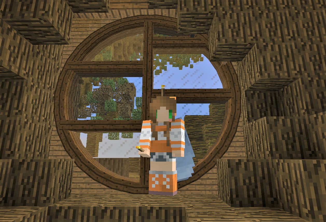 わかさん 伊呂波和歌 図書館内の感動はスクショで撮りきれる気がしないので ここすきポイント バニラ テクスチャ建築にあるまじき丸窓 天球儀 天井から吊られたシャンデリア どれもこれもマイクラなのに美しい弧をえがいている ものすごい技術力 さば