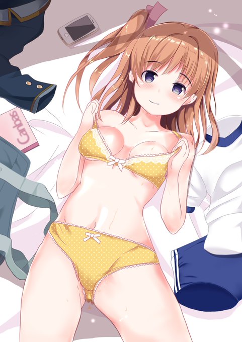 オレンジサイドテールの子を下着verも描きましたオレンジさらにオレンジと明るい感じです!こちらのイラストはペーパーとして新刊と一緒にティアで出そうと思います#イラスト好きさんと繋がりたい #絵描きさんと繫がりたい #絵師の集い #イラスト  #オリジナル #サイドテール #おぱんつ 