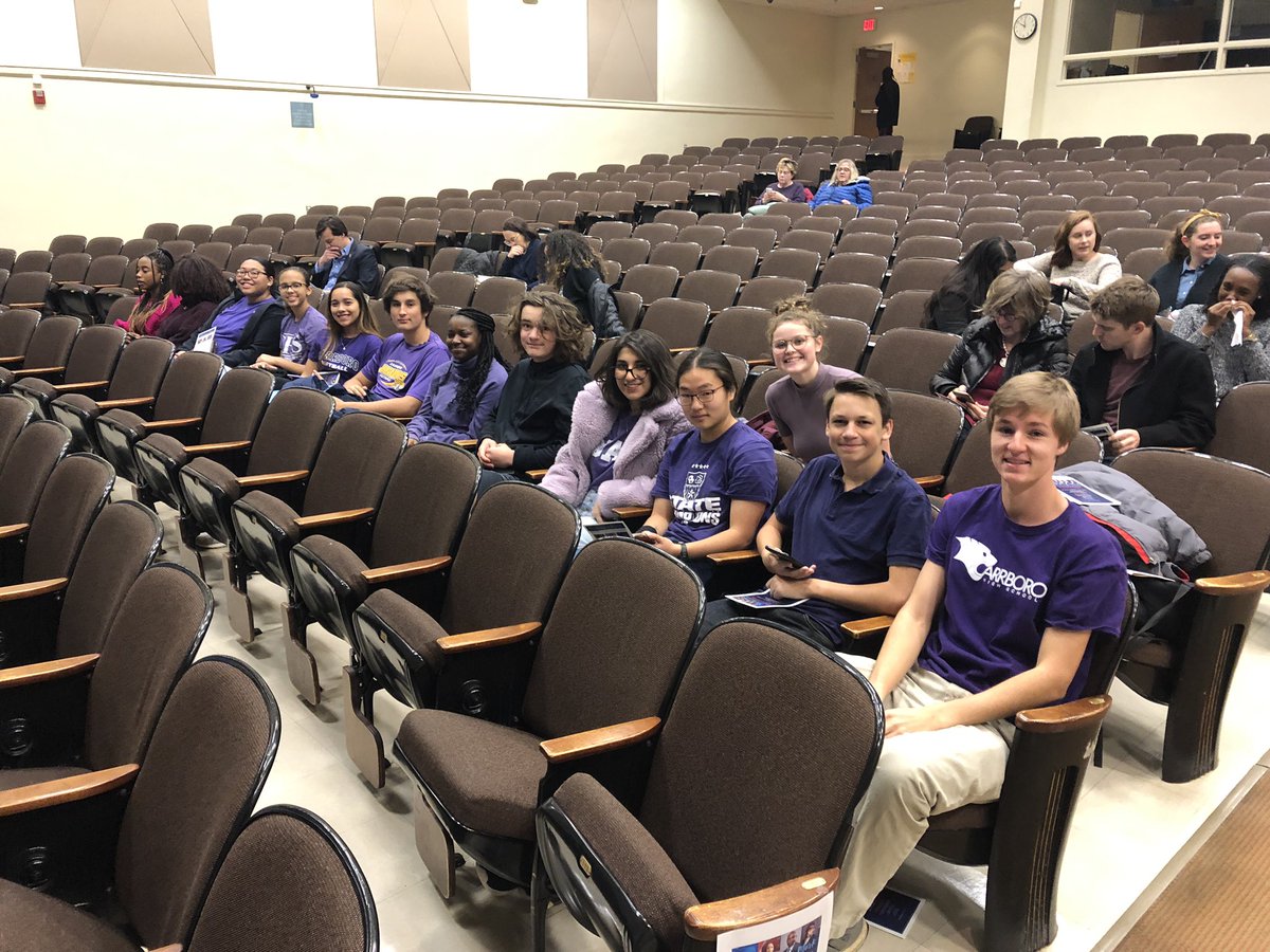 These <a href="/CHSJaguars/">Carrboro High School</a> showed up early on a Saturday morning to hear from the great <a href="/nhannahjones/">Ida Bae Wells</a>.