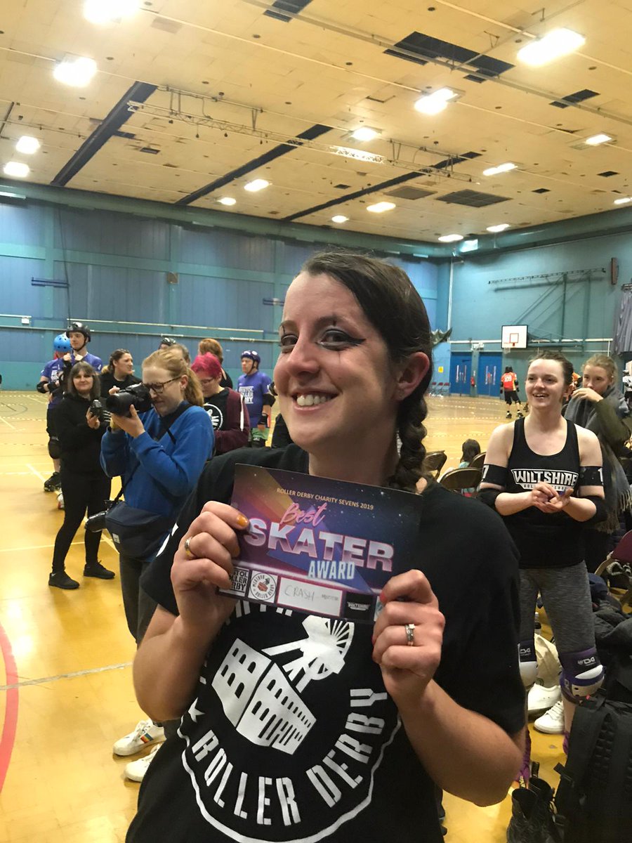 DerbyMerthyr's tweet image. Our amazing skater Crash won best tournament skater #MVP !! Proud of you Crash!!! @WiltsRD