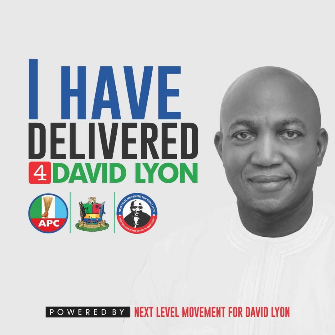 APCBayelsa's tweet photo. I Have Delivered For David Lyon. Have you?
#Bayelsa4Lyon
#BayelsaDecides
#BayelsaElect2019
#BayelsaDecides2019
#NextLevelMovementForDavidLyon https://t.co/BOe0PhGCAY