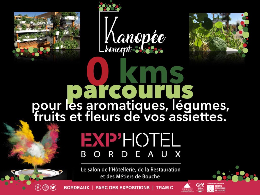 Vous aimez manger de bons plats préparés avec des produits cultivés sainement ? Rendez-nous visite à #EXPHOTEL - Salon de l'Hôtellerie, de la Restauration et des Métiers de bouche, du dimanche 24 au 26 novembre et invitez le chef de votre restaurant préféré ! #Bordeaux