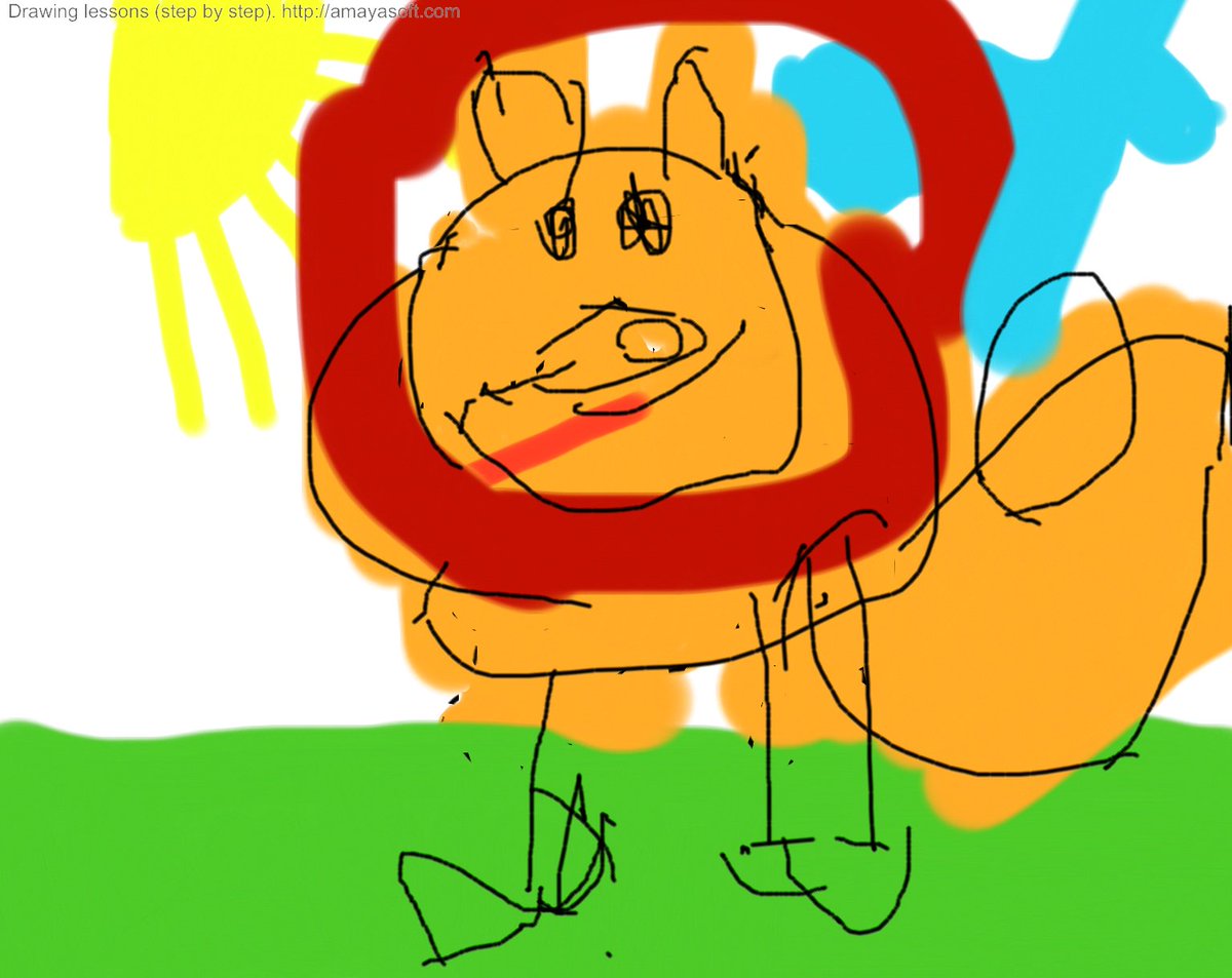 xpycb's tweet image. Look what I painted with Drawing lessons (step by step)!