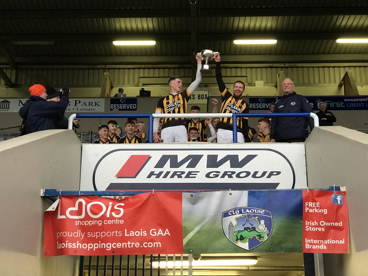 CLGLaois's tweet photo. Congratulations to @CamrossGAA who this evening were crowned U20 Laois Shopping Centre Hurling Champions 2019 after they defeated Raheen Parish Gaels . Well done to all players and Management. https://t.co/n7BNtGhVgg