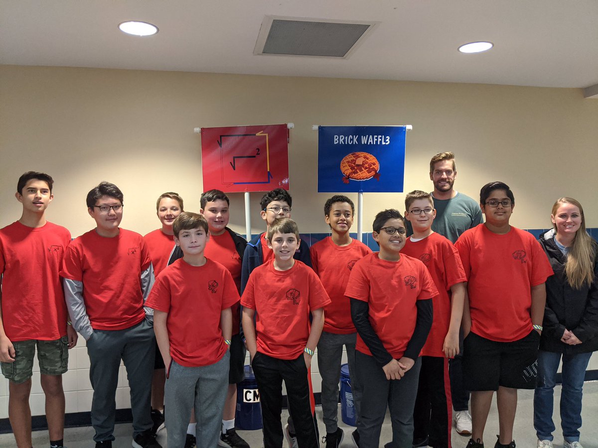Miller_Tech_Ed's tweet image. FIRST LEGO League competition today, go BR1CK WAFFL3 and Square Root Squared from @CmsColts !