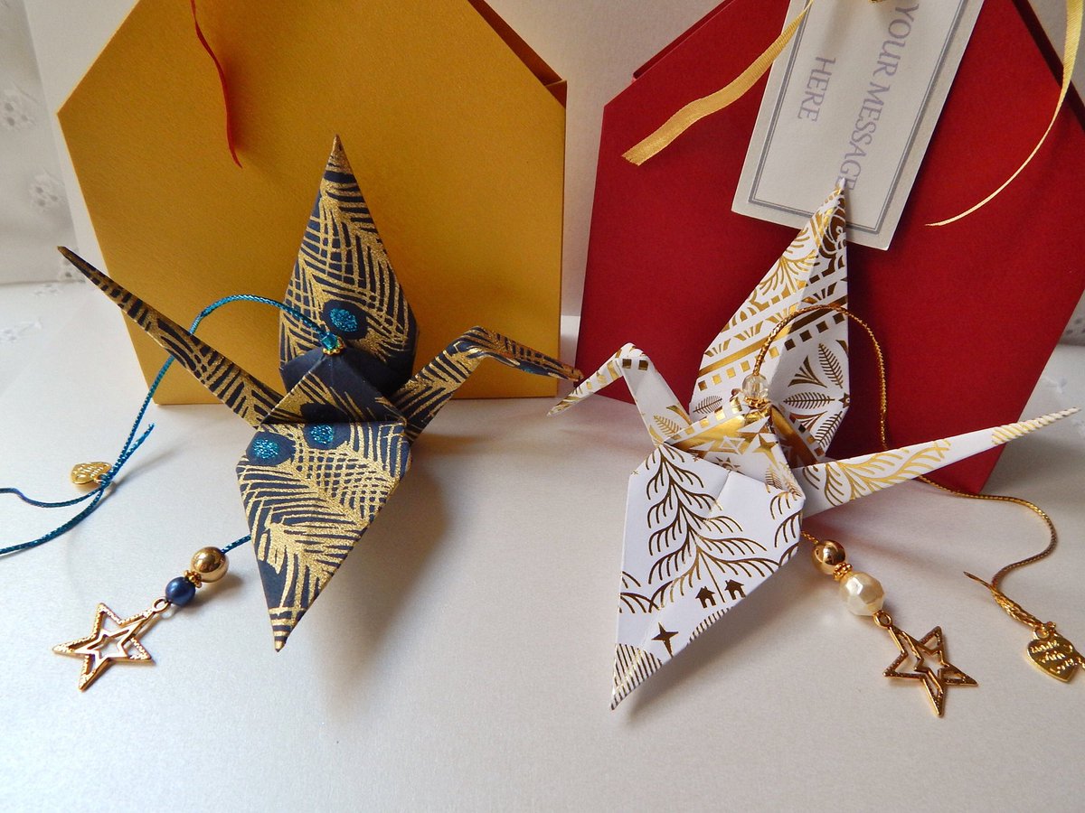 #Cranes for #Christmas, #OrigamiChristmasDec #GiftPackaged #OverseasGift #XmasAnniversary #Handmadegift  #etsy etsy.me/378GWHE