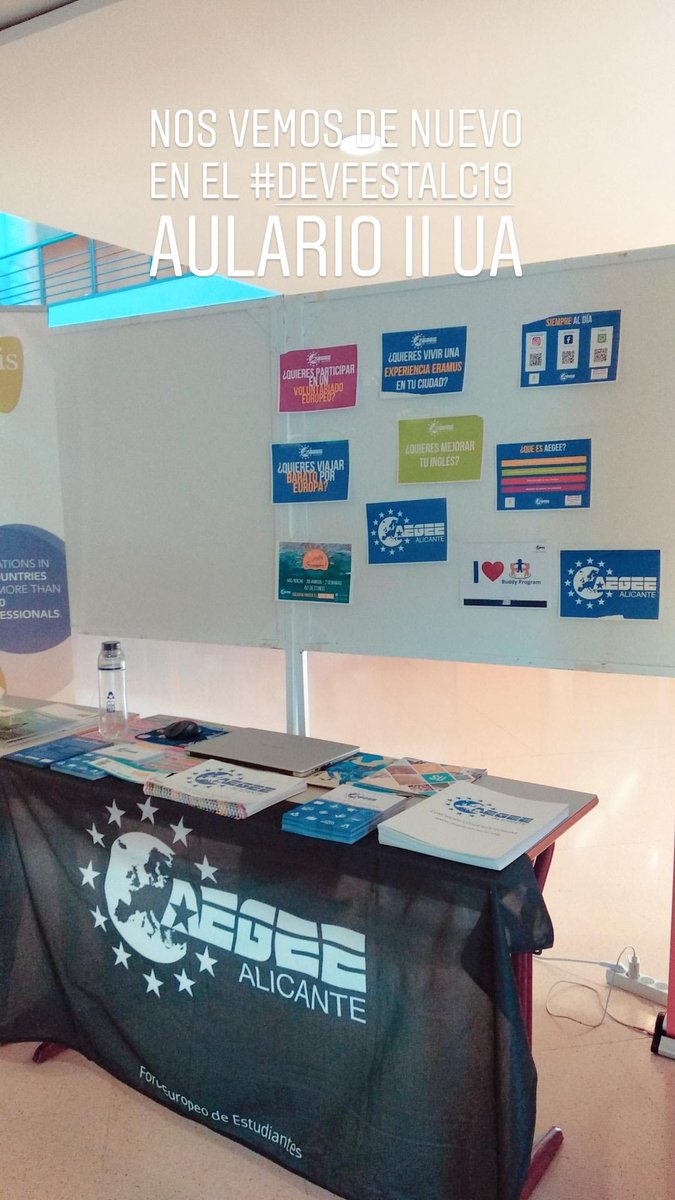 Volvemos de nuevo con nuestro stand en el #DevFestALC19 #DevFest19 a partir de las 17:30 en el Aulario II de la <a href="/UA_Universidad/">Universidad de Alicante UA</a>