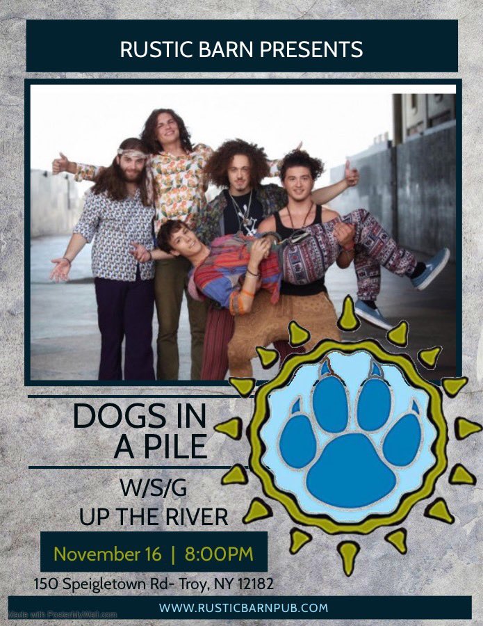 RusticPub's tweet image. Tonight @dogsinapileNJ wsg Up The River! The Dogs are on their way to the  Barn and so should you!
