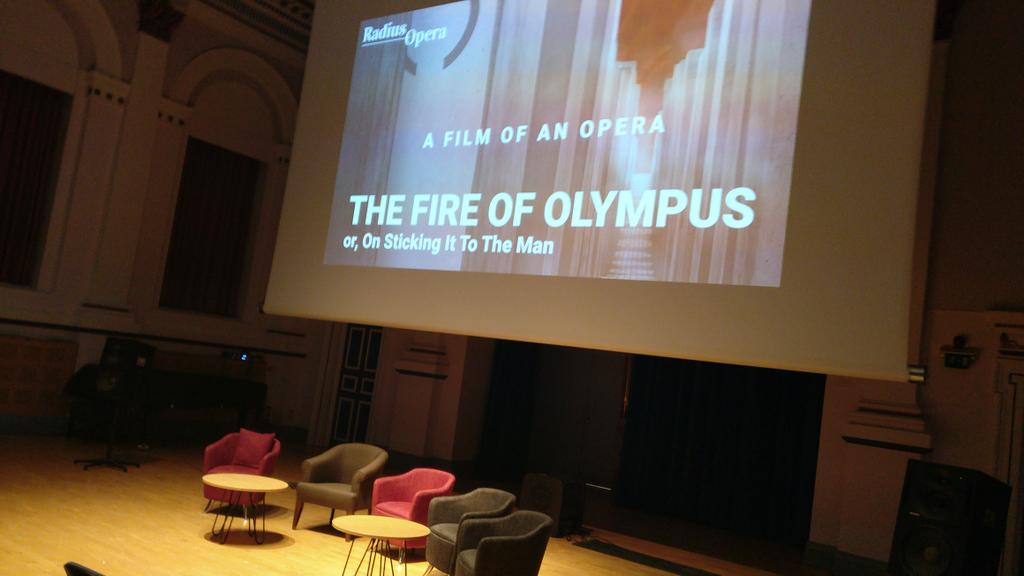 timthecomposer's tweet photo. All set for the screen premiere of The Fire of Olympus in #Leeds tonight - but first, a dreaded Q&amp;A panel! @RadiusOpera @EllieSlorach @Prokne2 https://t.co/HqBACH4YMS https://t.co/StM3AJr3uE