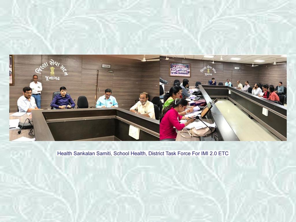 Health coordination, special school health programme,mission indradhanush preparation maternal and infant death review done in presence of Collector Dr Sourabh pardhi Ddo Shri Praveen chaudhry, health education icds and other department