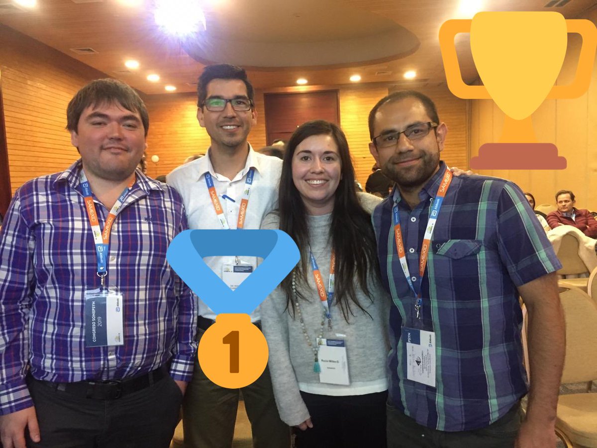 Ganadores Olimpiadas Neurología Congreso #Sonepsyn2019 
Universidad de Valparíso

Rocío Milles
Jaime Hurtado
Juan Pablo Fernández 
Rodrigo Araya

Felicitaciones!🏆🏆🏆🏆
<a href="/interneurona/">INTERNEURONA</a> <a href="/neuropuc/">Patricio Sandoval</a> <a href="/diskinesia/">Andres De La Cerda</a>