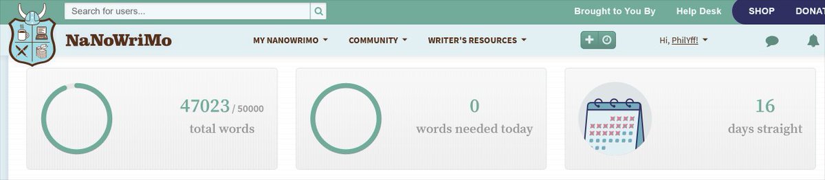 I’ve talked to a couple of writers who have finished their nanowrimo #drafts but have #deferred submitting them for various reasons. My nanowrimo #draft is approaching 50K words, and I think I’ll spend a week editing it before submission.