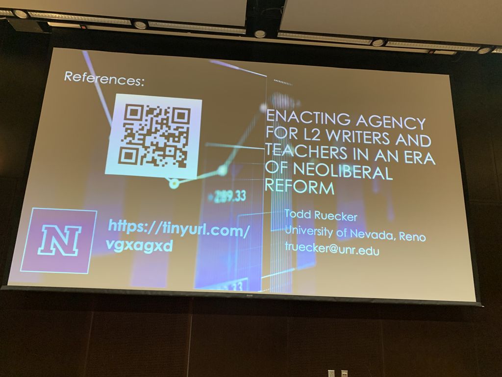 sslwtg's tweet photo. Todd Ruecker’s plenary talk #sslw2020 https://t.co/hJ0w4fge8F