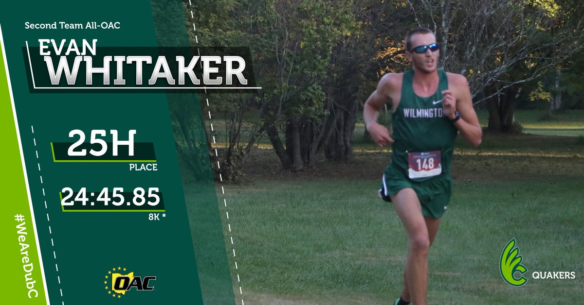 DubCQuakers's tweet photo. MXC | A great race for Evan Whitaker of @dubc_xctr! His time, though not a school record because of a shortened course, should be a strong contender for the national meet! #WeAreDubC #d3xc https://t.co/a4MHemSecs