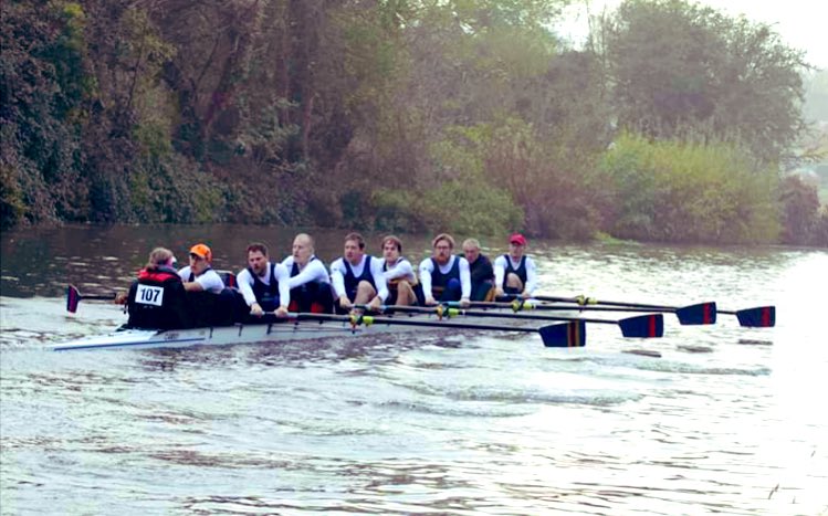 The eight rowing