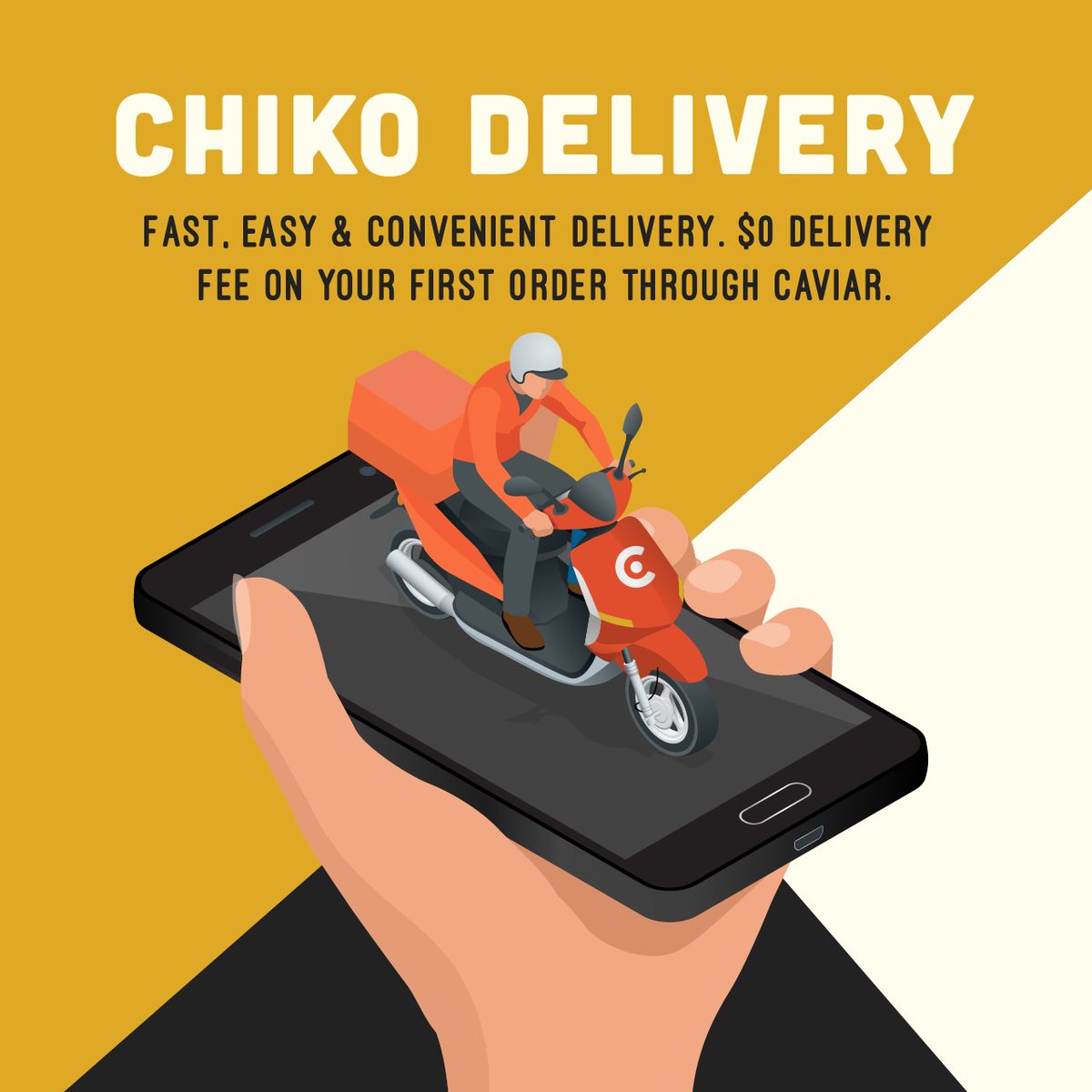 ChikoFRC's tweet image. Take the night off from cooking and order CHIKO instead! @Caviar is giving you free delivery on your first order, no promo code needed!  🎉Place an order right now &amp;amp; get CHIKO delivered fresh, in 45 minutes or less 🐼😊

#CHIKO #CHIKOcaphill #CHIKOdupont #MYCHIKO #chinese #korean