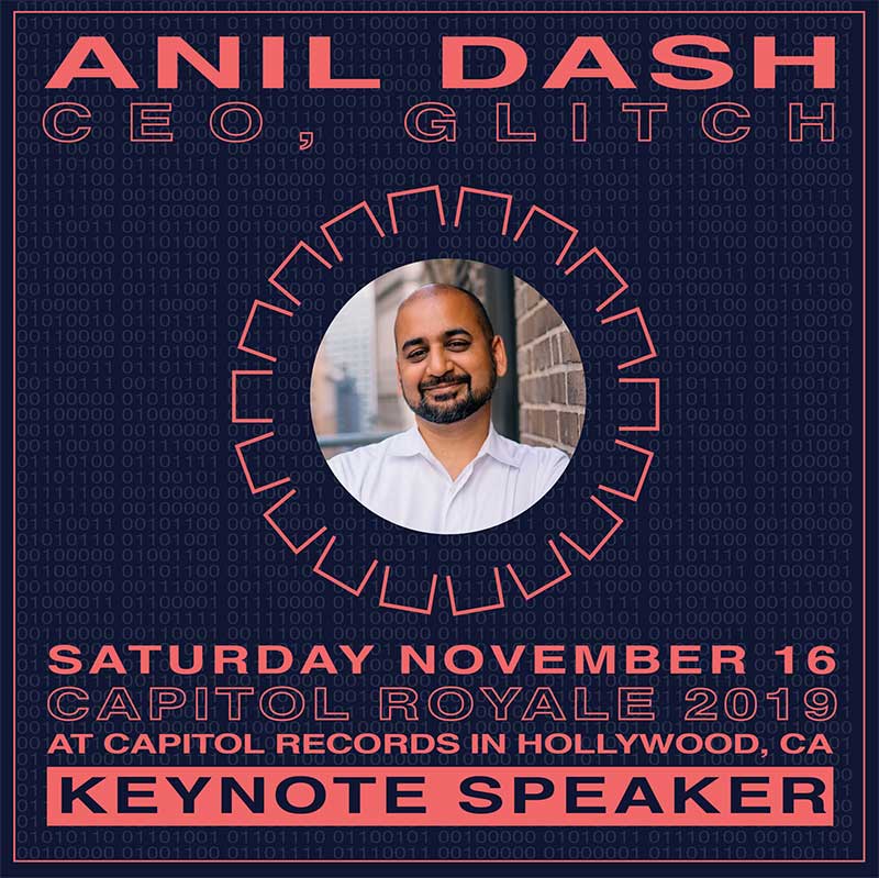 Anil Dash, CEO of Glitch.com, will present the keynote at Capitol Royale on November 16, 2019.