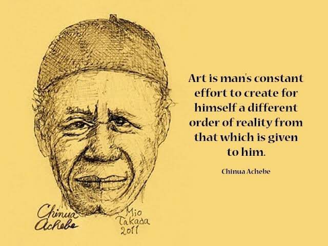 Even in death, you inspire still. Happy posthumous birthday,Chinua Achebe. Your art has outlived you. 