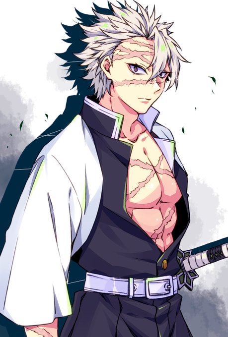 南☆波☆纏🛸は暫くクソ多忙✍️ ˘ ˘ ✍️さんがTwitterに投稿した不死川実弥(鬼滅の刃)のイラスト。