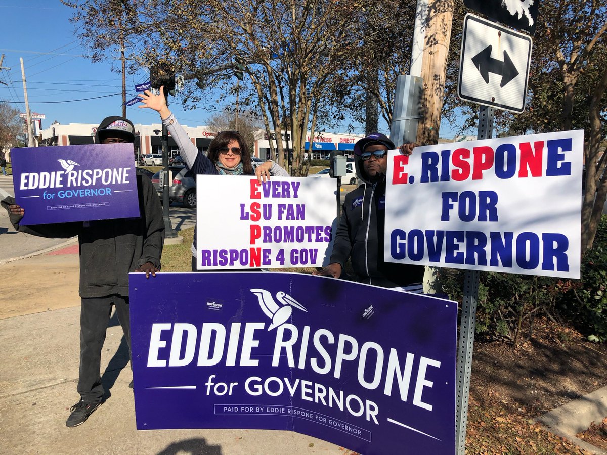 #TeamEddie is working hard to get out the vote! Let's go win this thing and make Louisiana the #1 state in the South. #LAgov