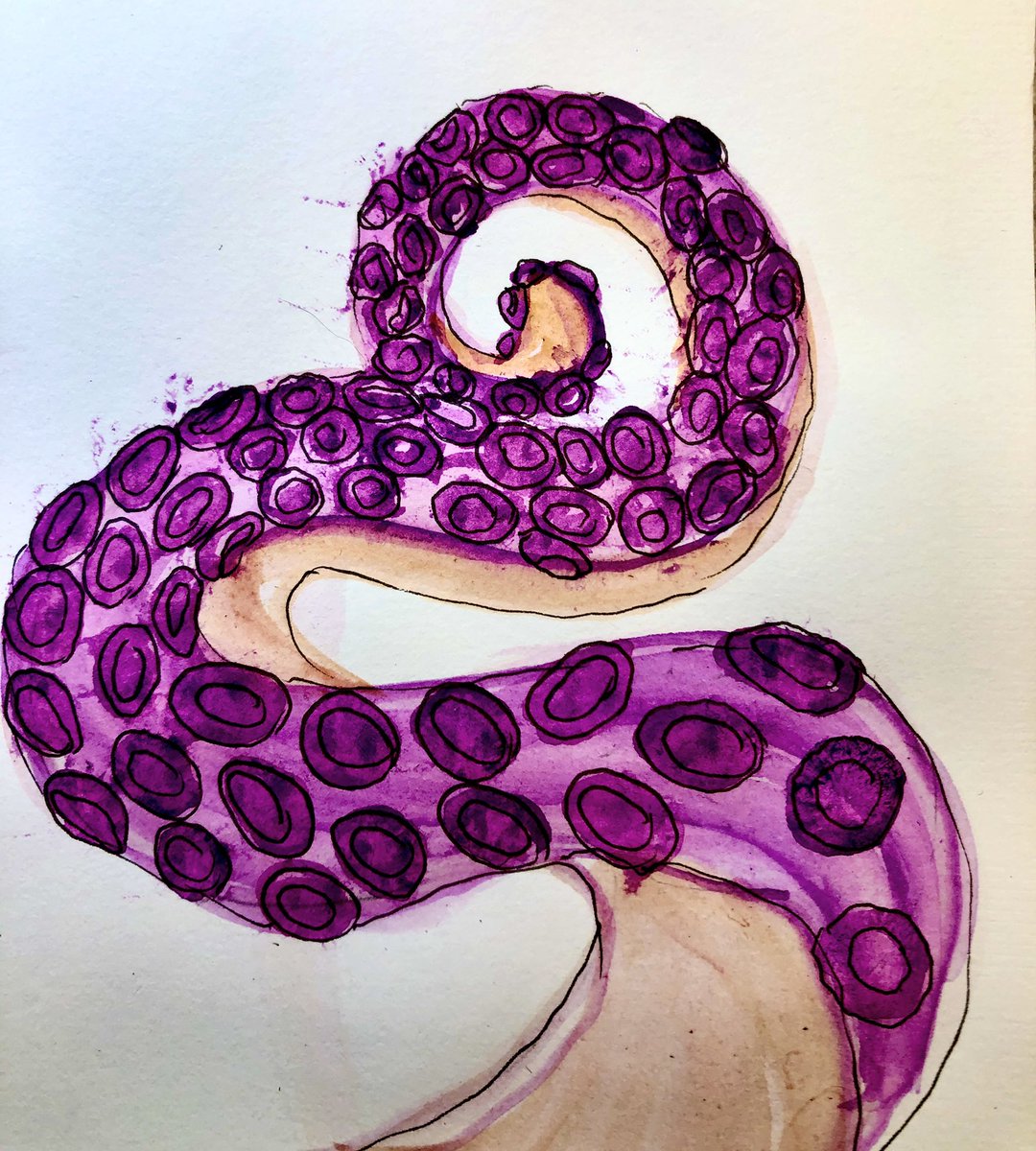 doodlwashNovember2019
#doodlewashNovember2019FunThingstoDraw
Day 10: Octopus