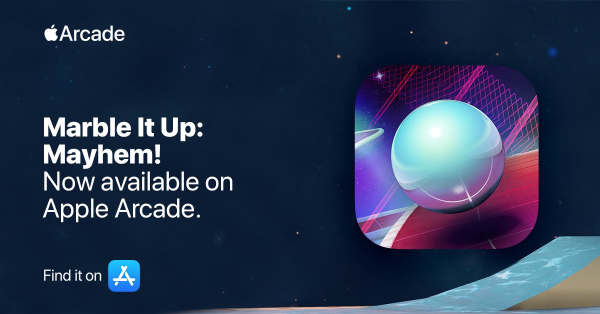 MarbleItUp's tweet photo. Marble It Up: Mayhem! is out now on macOS!

Get rolling; get it now on @AppleArcade!

Mac App Store: https://t.co/w9nE0Ay5kb https://t.co/qteqsq48Kc