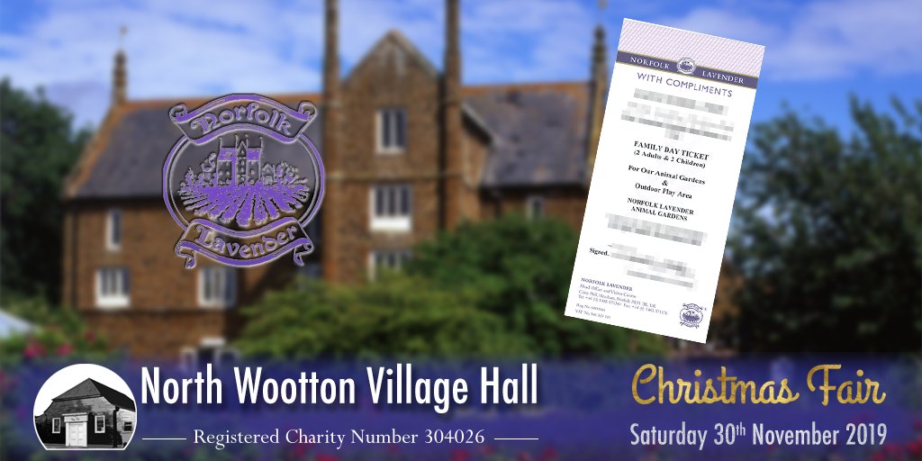 Win a Family Day Ticket to <a href="/NorfolkLav/">Norfolk Lavender</a>'s Animal Gardens and Outdoor Play Area in our Christmas Fair Raffle! Thank you Norfolk Lavender for your generous support.

#LocalCharity #ChristmasIsComing #NorthWootton #KingsLynn #Norfolk