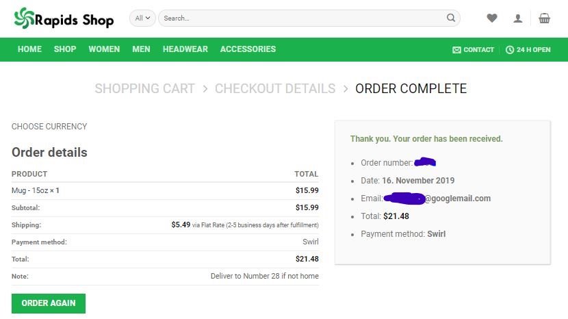 Just treated myself to a #Rapids Mug for #Xmas from @RapidsRPD Shop (rapids.shop) and I have used $RPD to pay for it via the <a href="/SwirlPay/">Swirl</a> plugin 💚

Its so simple to use #Crypto to pay for goods even I can do it

#Blockchain is the future and #Massadoption isnt far away