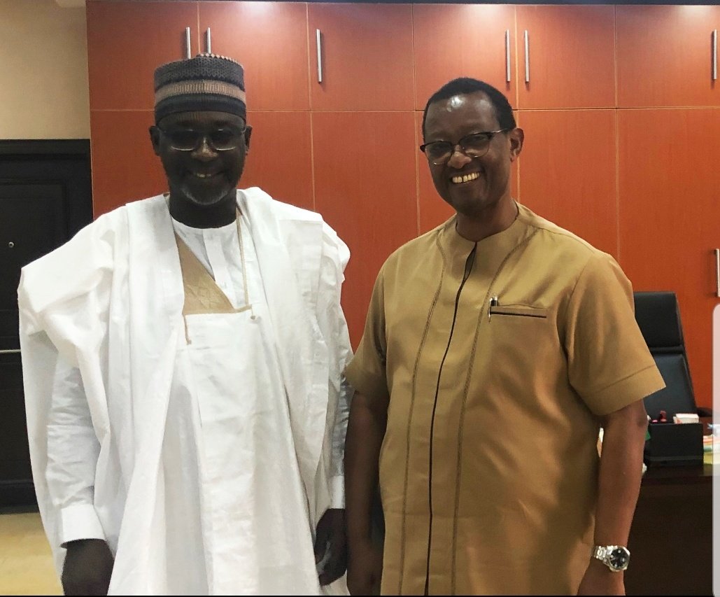 Today, I had the honour of meeting HE Suleiman Adamu @SHadamufnse, Minister for Water Resources Nigeria to update him on AMCOW's activities and the preparations of the 12th #EXCOmeeting. Thank you Sir and #Nigeria for your continued support to @amcowafrica.