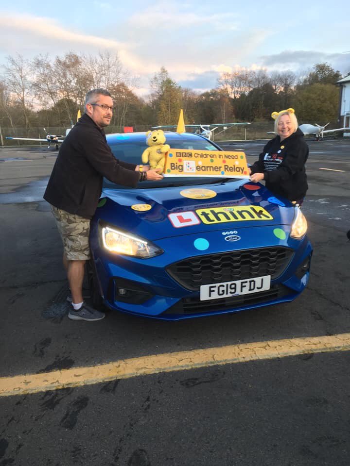 thinkdriving's tweet image. We were so proud to have several of our Think Driving School cars take part in this year’s @big_relay to raise money for @BBCCiN. We were also honoured to have one as a ‘Lead Car’ from @BBSAirport to @LEGOLANDWindsor. #ChildrenInNeed2019 #BLR19 #BigLearnerRelay #Pudsey