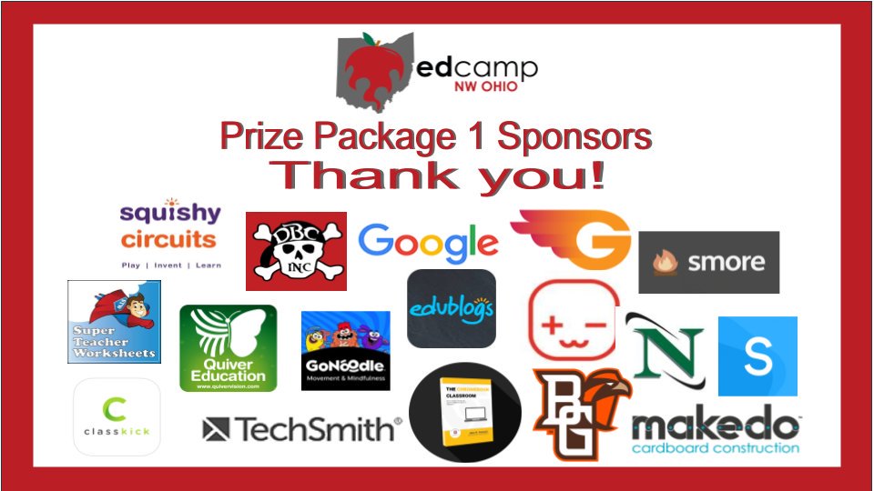 Congrats to Susan Hug, Edgerton Local Schools! Thanks to our sponsors <a href="/GradeCam/">GRADECAM</a> @SmorePages <a href="/TechSmith/">TechSmith</a> <a href="/SquishyCircuits/">Squishy Circuits</a> <a href="/makedo/">Makedo</a> <a href="/Google/">Google</a> <a href="/sutori/">Sutori</a> <a href="/jrsowash/">John R. Sowash</a> <a href="/NorthwestState/">Northwest State</a> <a href="/edublogs/">edublogs</a> <a href="/dbc_inc/">Dave Burgess Consulting, Inc.</a> <a href="/GoNoodle/">GoNoodle - find us on BSKY!</a> <a href="/Classkick/">Classkick</a> @quivervision@iknowit_com <a href="/superteacherwks/">SuperTeacherWorksheets</a> <a href="/chibitronics/">chibitronics</a> <a href="/bgsu/">Bowling Green State University</a>