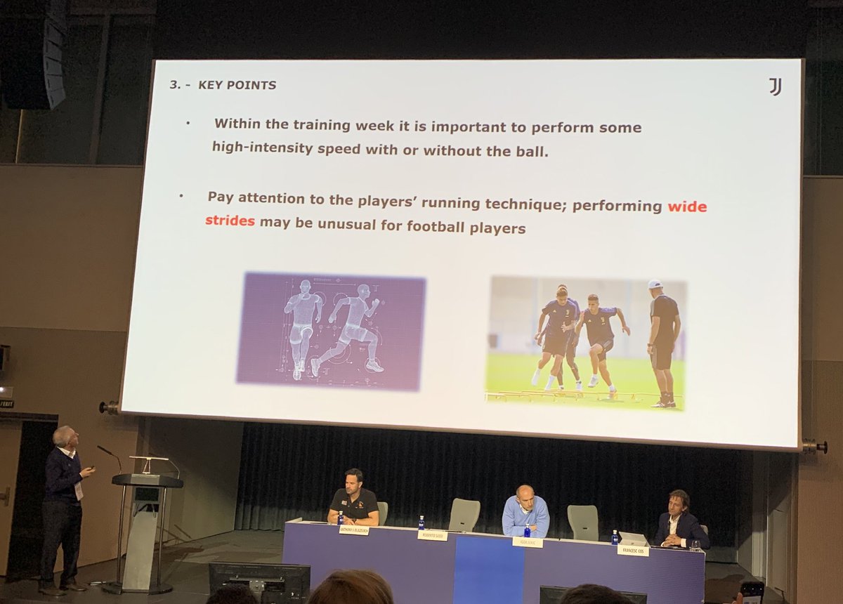#RobertoSassi from <a href="/juventusfces/">JuventusFC</a> (his professional resume, on the left photo, talks by itself): “the best exercise to prevent hamstring injuries is high speed running”.  That’s it! #ISFMadrid2019 <a href="/S_C_Society/">Strength & Conditioning Society (SCS)</a>