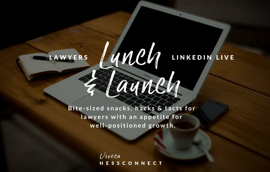 HessConnect's tweet photo. ⚖ LAWYERS who LUNCH &amp; LAUNCH ⚖
Join me (https://t.co/Y8JnxNeYFg) for a quick n easy midday break ☕ served w/ a side of bite-sized snacks, tips &amp; tool to optimize your online position &amp; practice! 

 #LINKEDINLIVE on WEDNESDAYS 12p PST/3p EST #hessconnect #lawyerslunchandlaunch https://t.co/5uk2DM9pbl