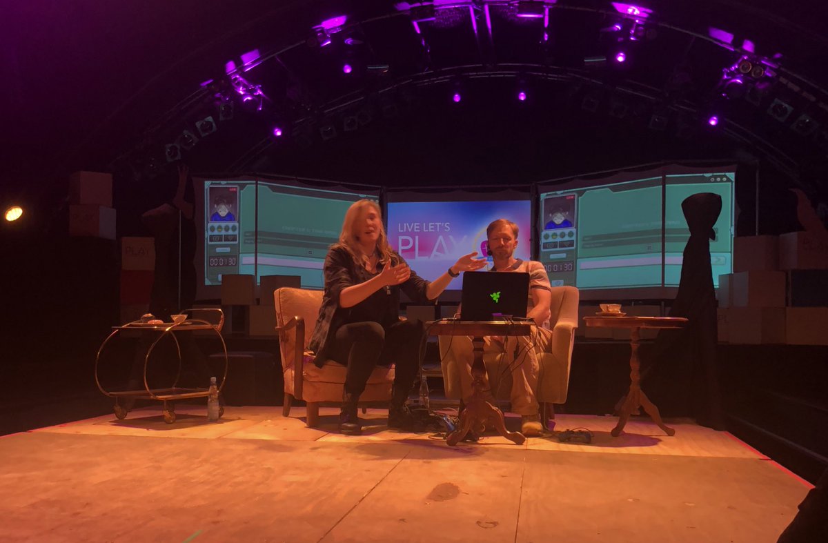 _PLAYfestival's tweet photo. .@oddnina about nominee three @stay_the_game „I played it at home and I was so connected to Quinn, that I took the laptop everywhere – even into the kitchen when I made tea.“ #CGAward #PLAY19 https://t.co/Jw4Eg08IPO