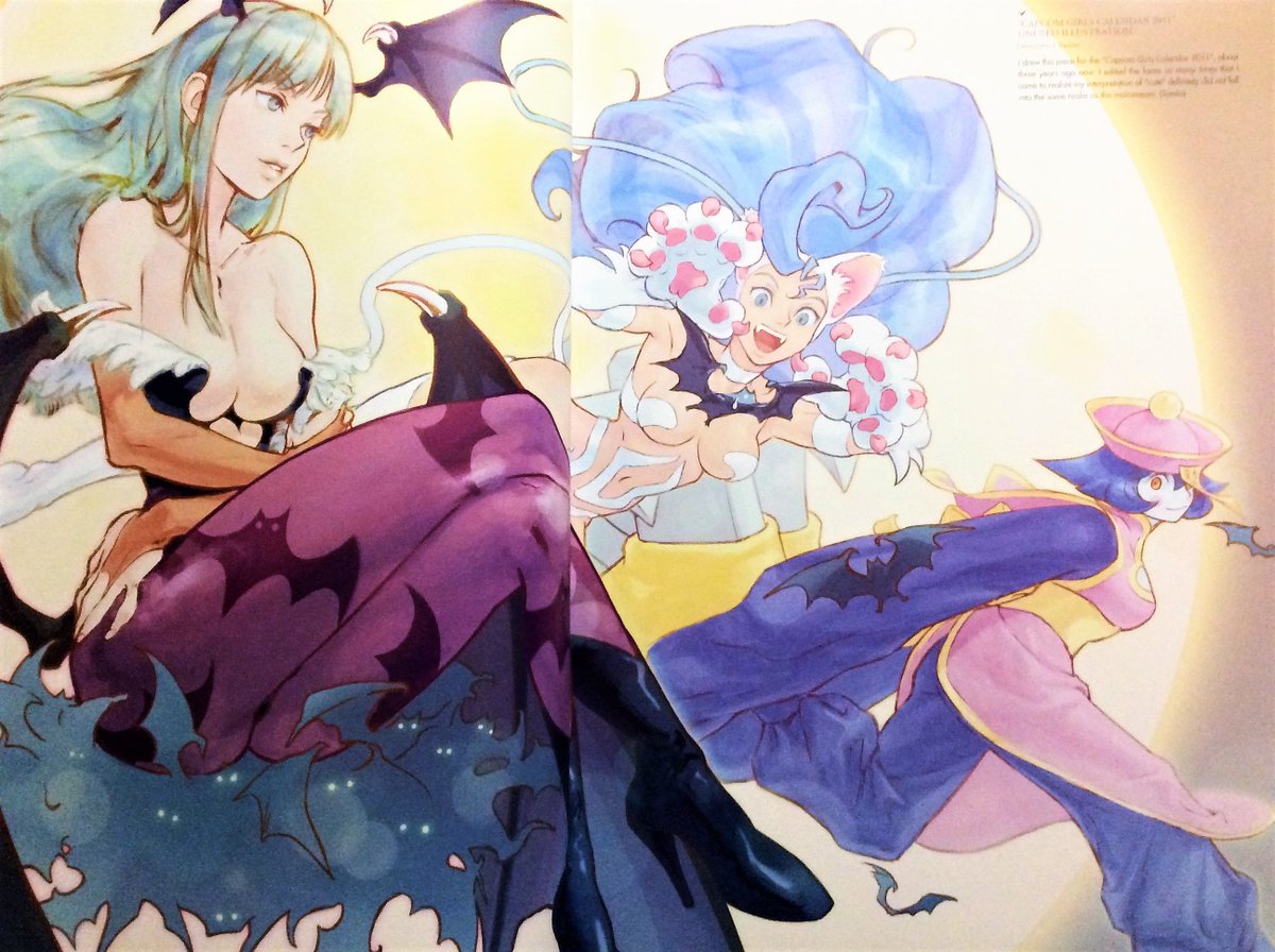 2. Color Gallery. At the very front of this book you’ll find a gorgeous selection of Darkstalkers tributes, and exclusive artwork from various Illustrators & Mangaka.